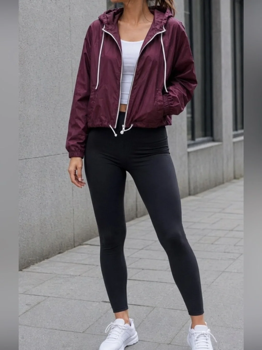 ZINE Maroon Lightweight‎ Jacket With Front Pockets Size Large